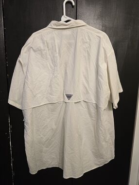 Columbia PFG White Short-Sleeve Ventilated Button Shirt Size XXL